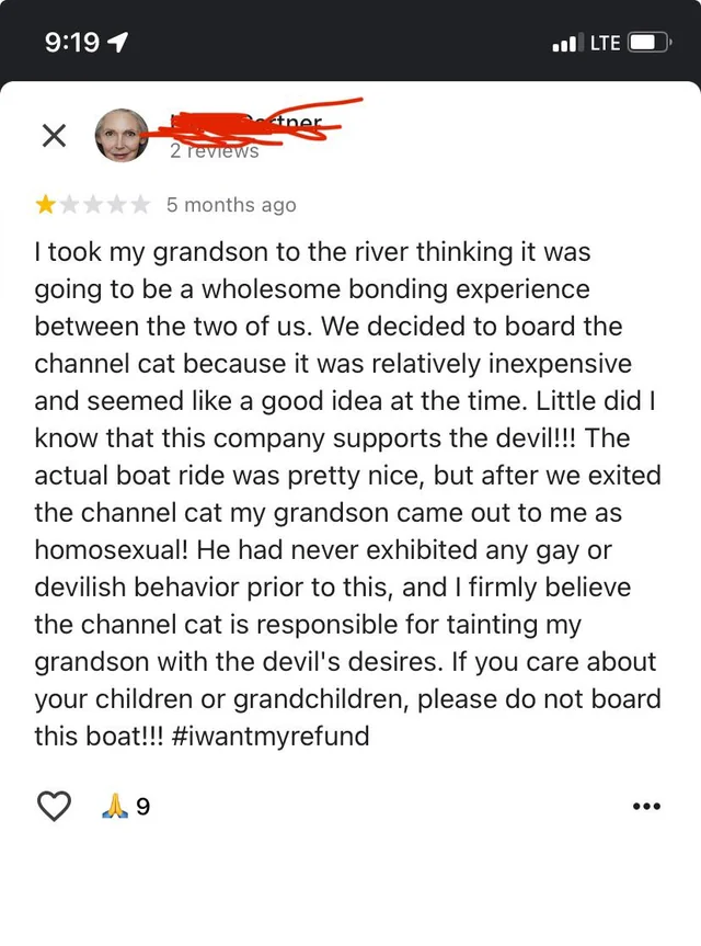 The boat ride of the devil