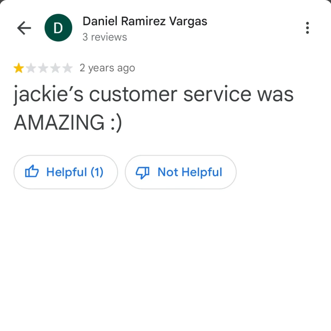 Amazing service, poor rating