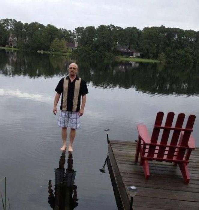 Man Standing on Water