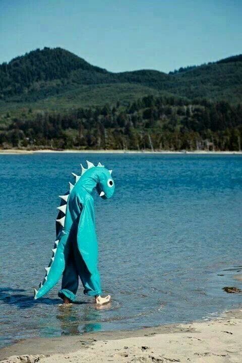 Dragon Costume at the Lake