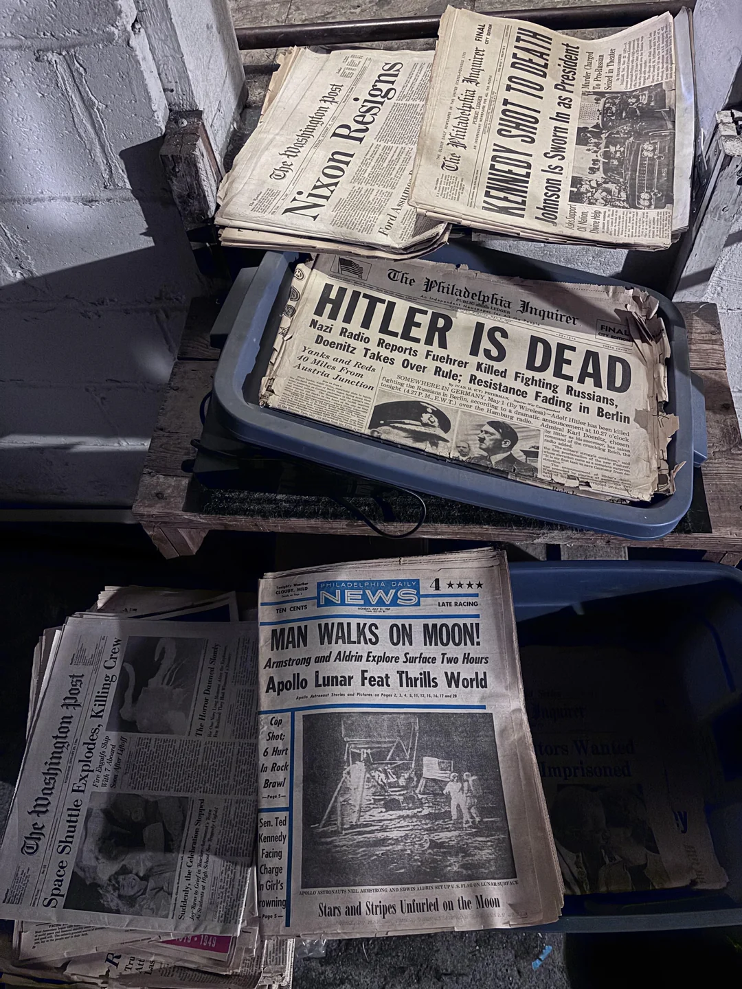 A basement full of headlines