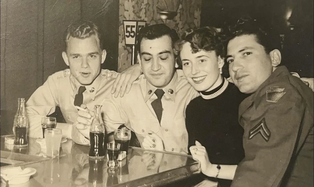 Sharing drinks and laughs