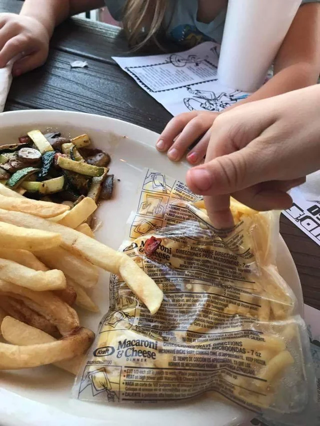 Mac and cheese in a bag