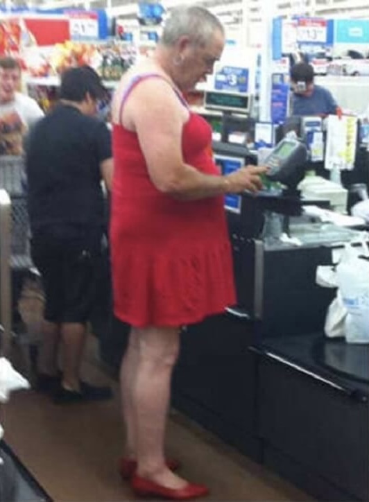 Older Man in a Short Dress