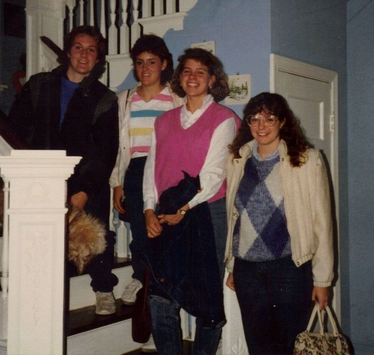Nerdy Girls Posing at Home Before School