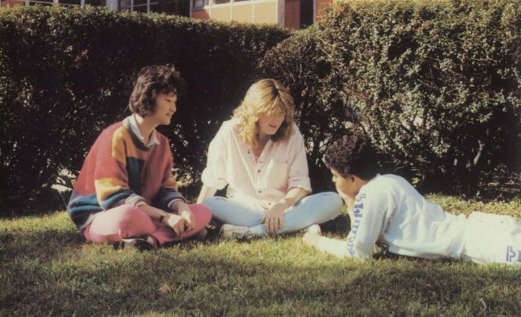 Girls Chatting on the Grass