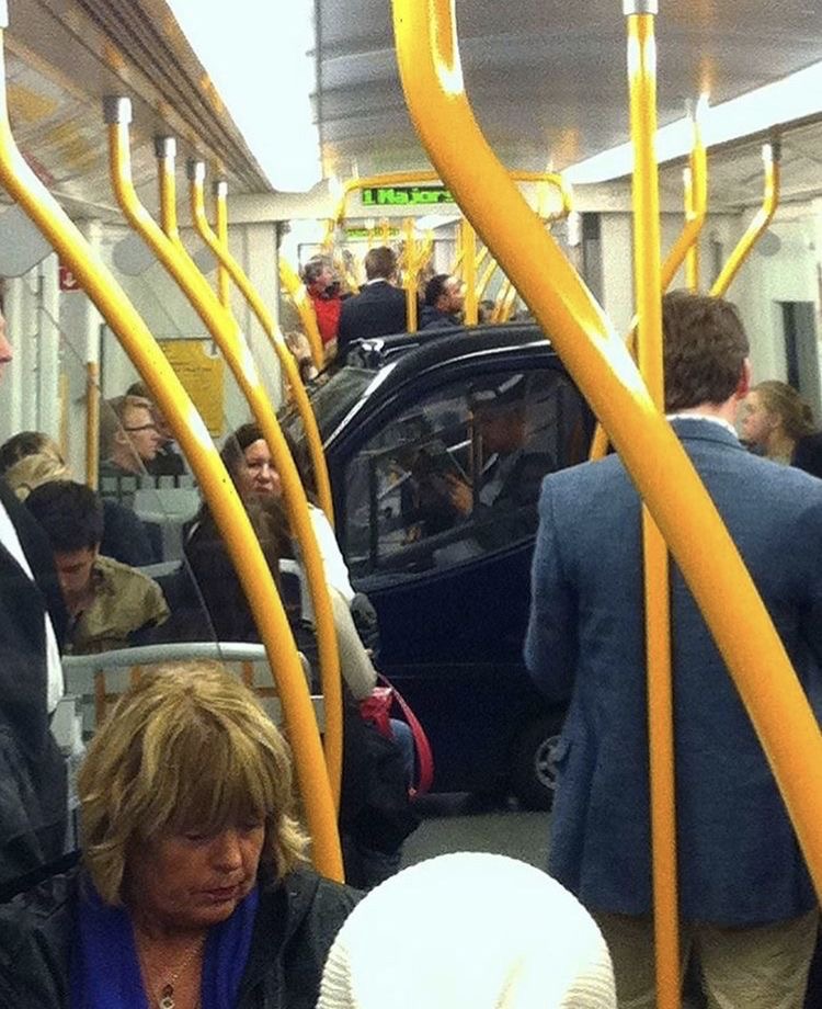 Tiny Car Inside the Subway Train