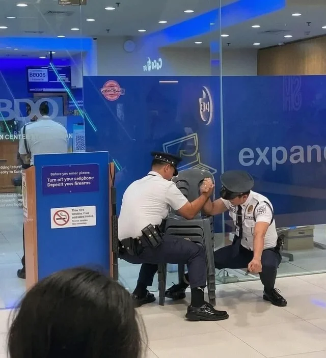 Security guard wrestling