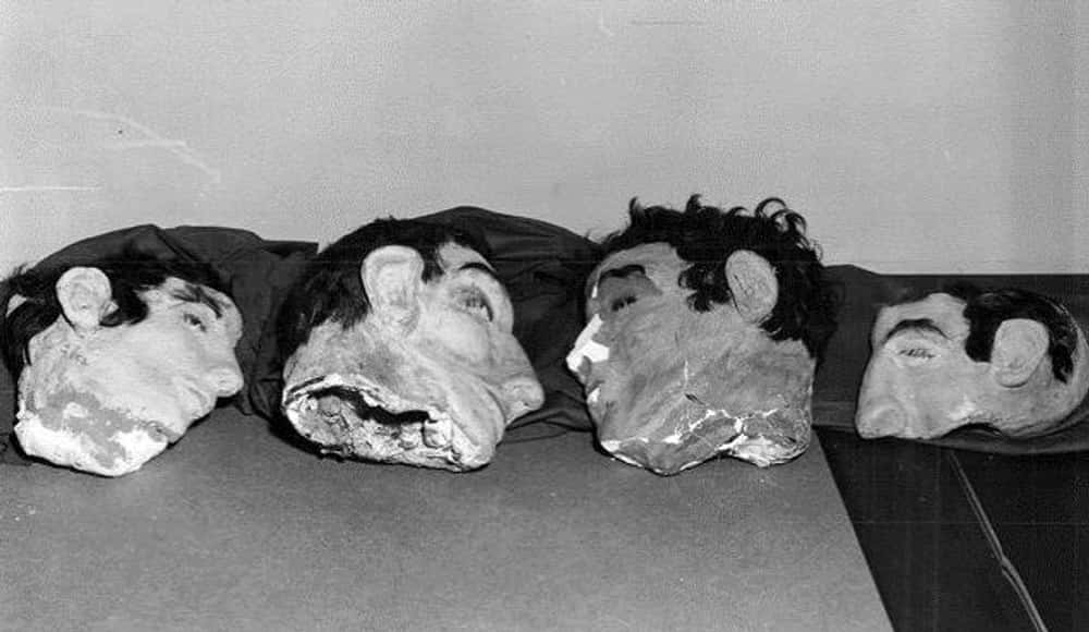 Fake heads from Alcatraz escape, 1962