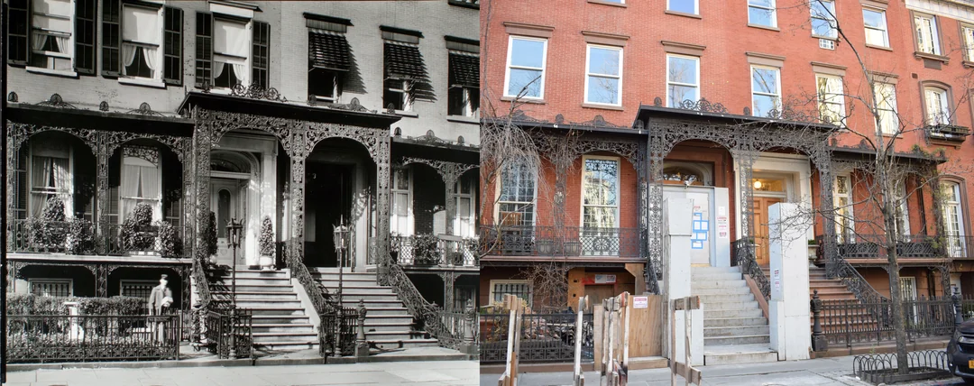 East 28th Street Brownstones, NYC, 1890s/2023