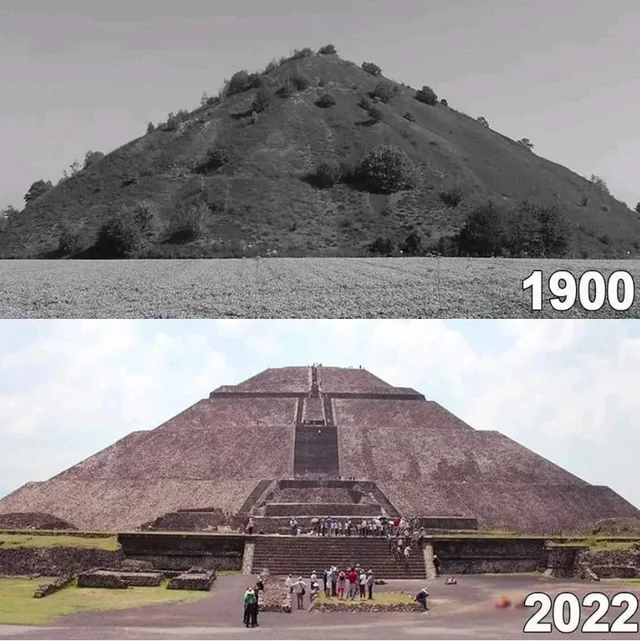 Pyramid of the Sun, Teotihuacán, 1900/2022