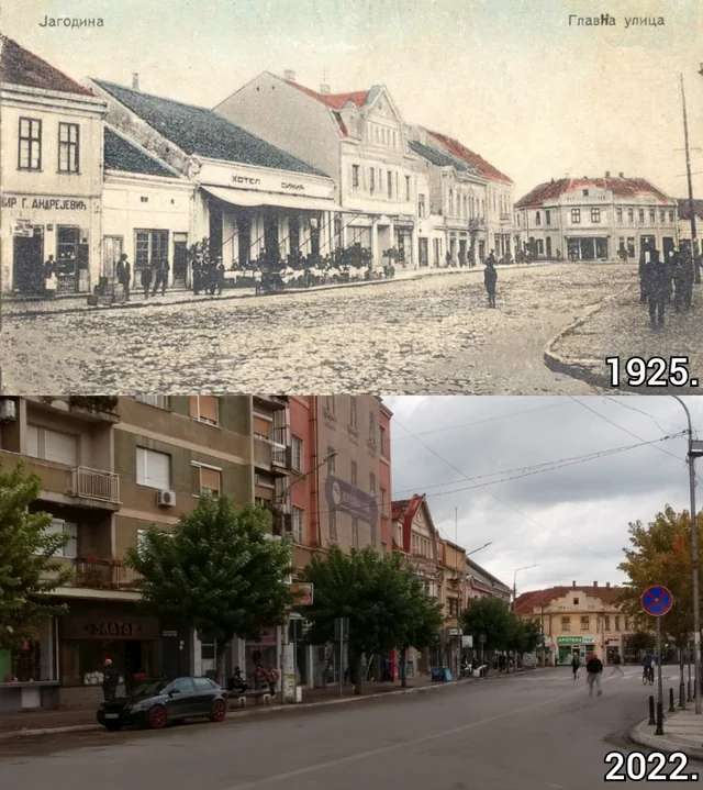 Jagodina Main Street, Serbia, 1925/2022