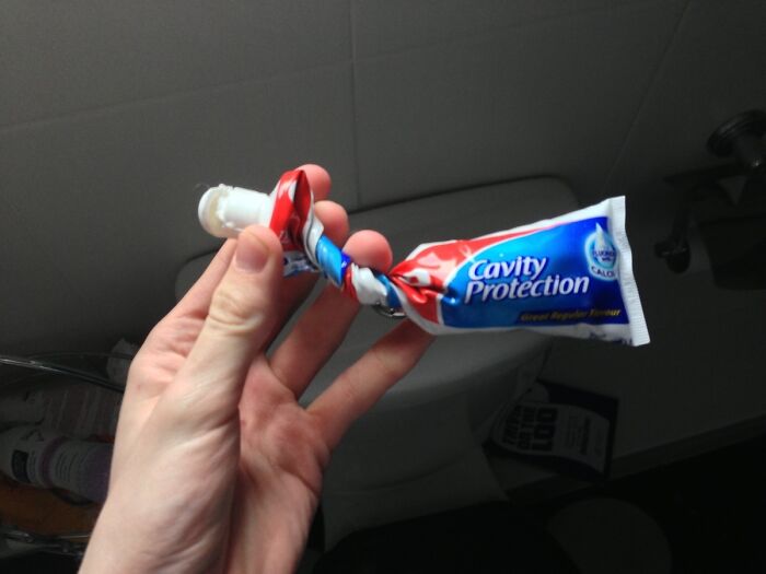 A toothpaste twister