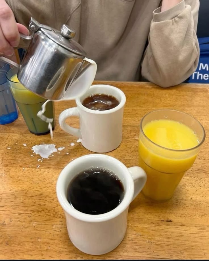 Coffee and Milk, but Mostly the Table