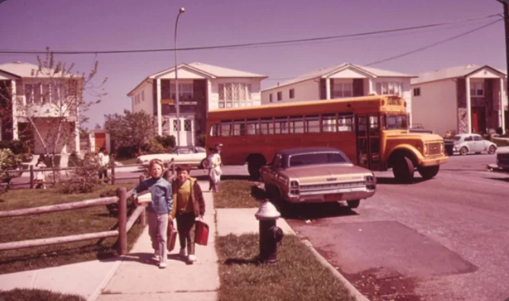 The School Run Before Seatbelts and Cell Phones