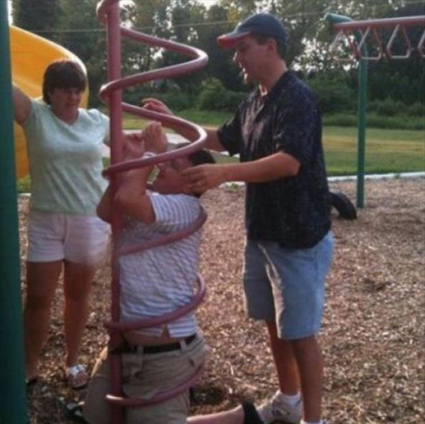 Stuck on the playground