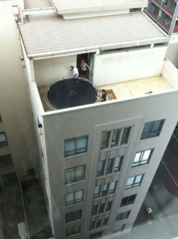 Penthouse trampoline