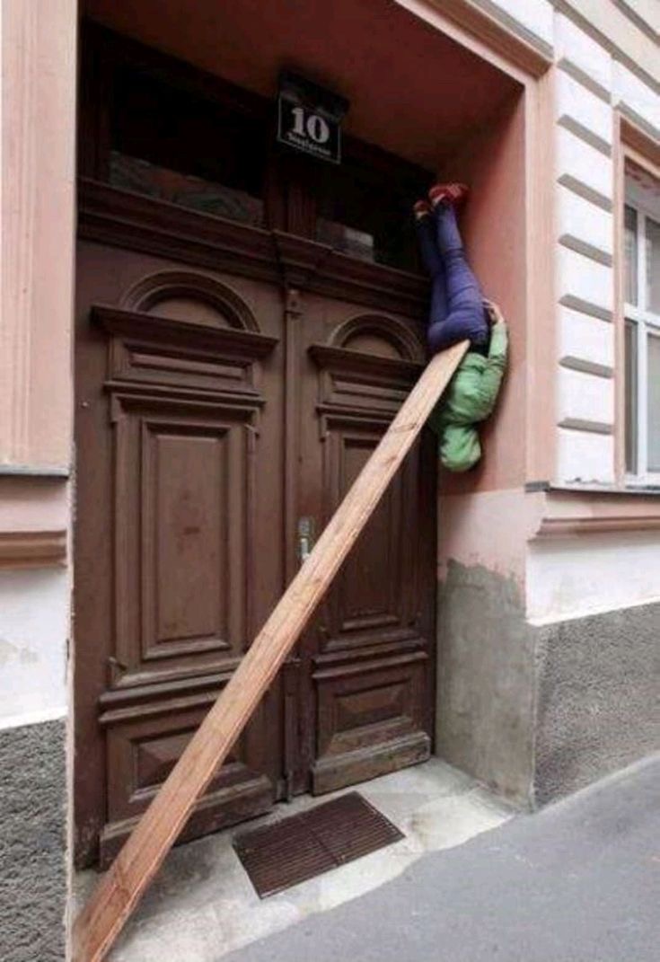 The Woman and The Wooden Board