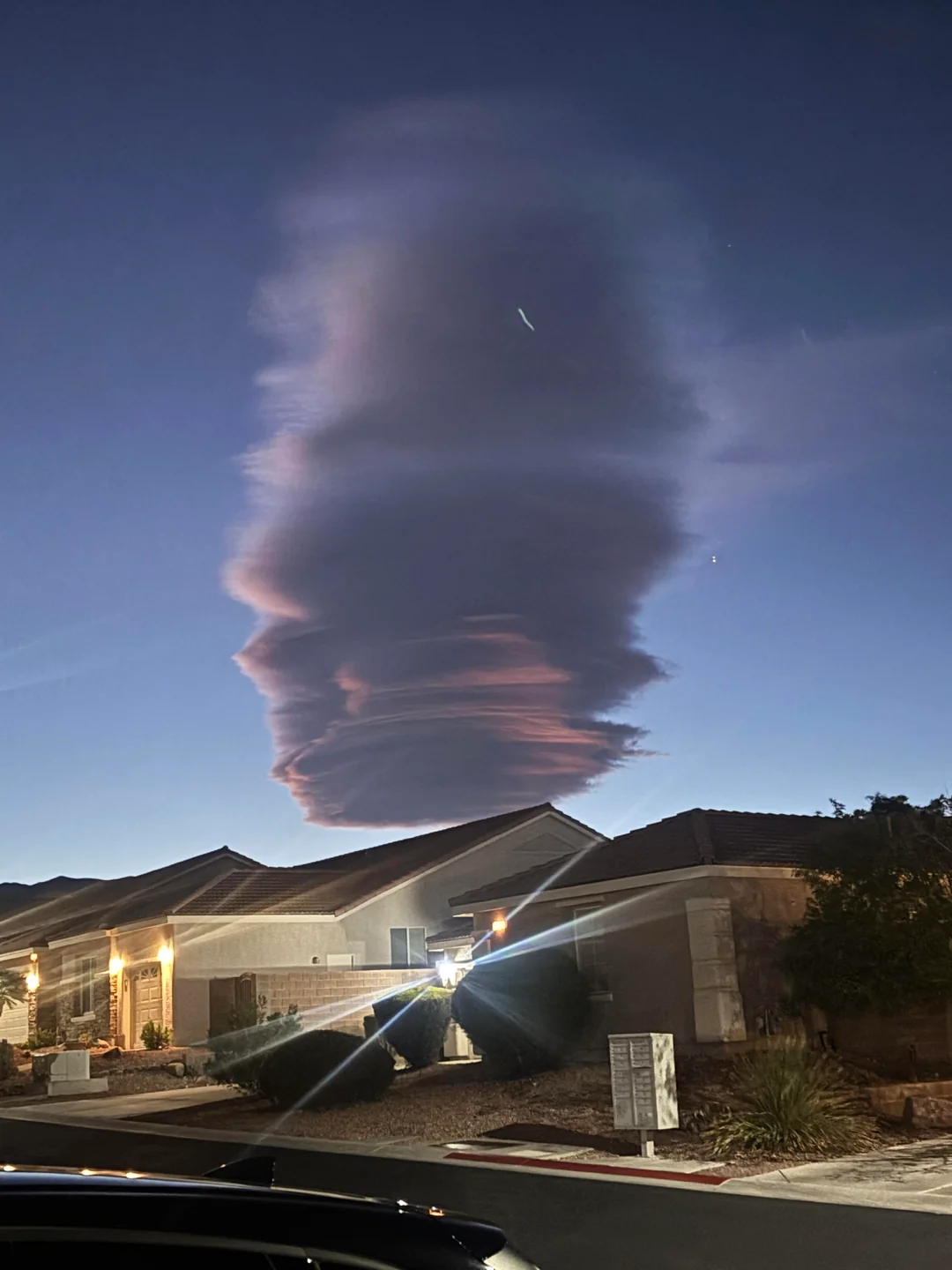 Fun-shaped cloud