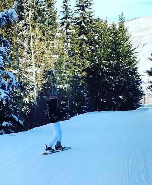 Floating snowboarder