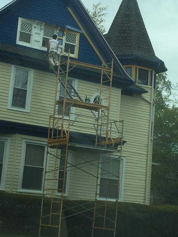 Ladder on Something No Ladder Should Touch