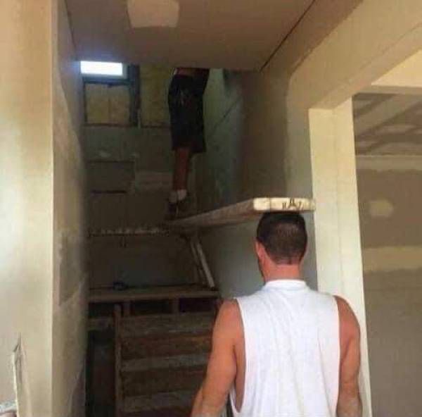 Wooden Plank Balanced on Someone’s Head