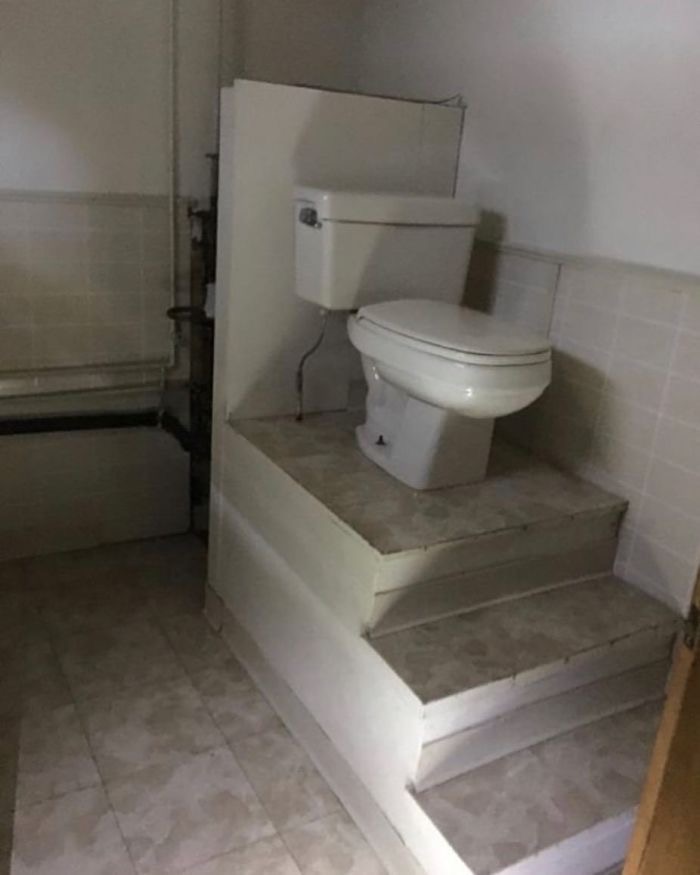 Toilet Installed on a Tiny Personal Altar