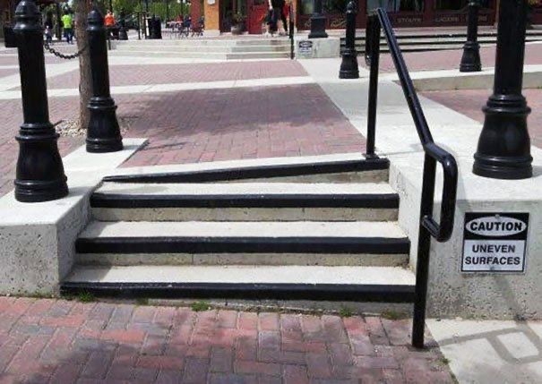 Staircase Built Wrong in Every Possible Way