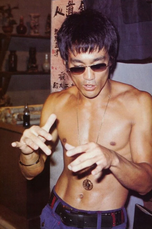 Bruce Lee being cool
