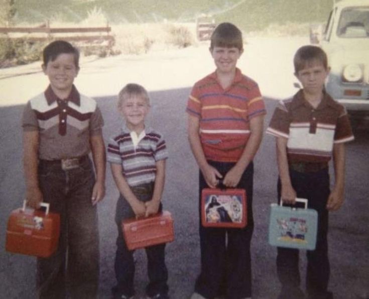 School Lunches in Metal Lunch Boxes