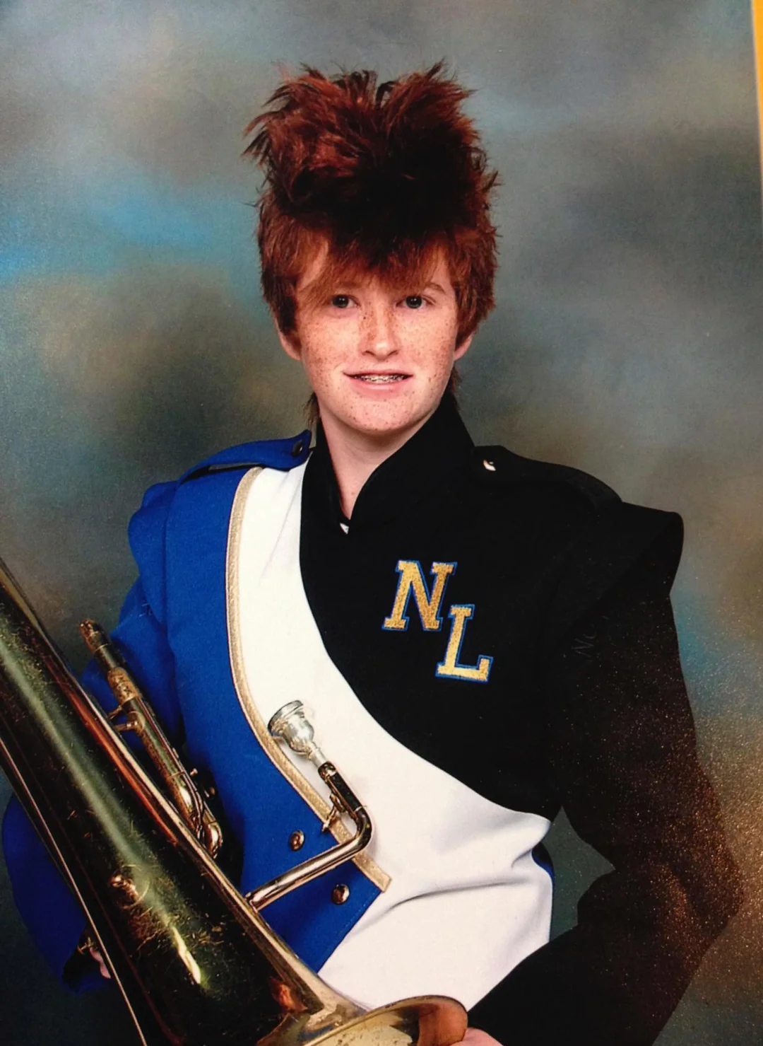 Band kid having a bad hair day