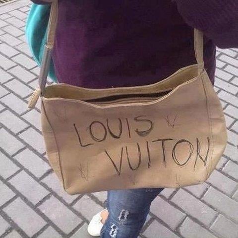 Handwritten ‘Louis Vuiton’ Purse