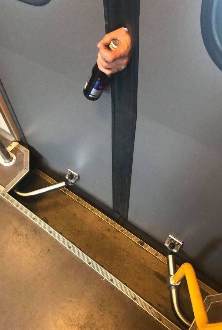 Hand Stuck Holding the Subway Door