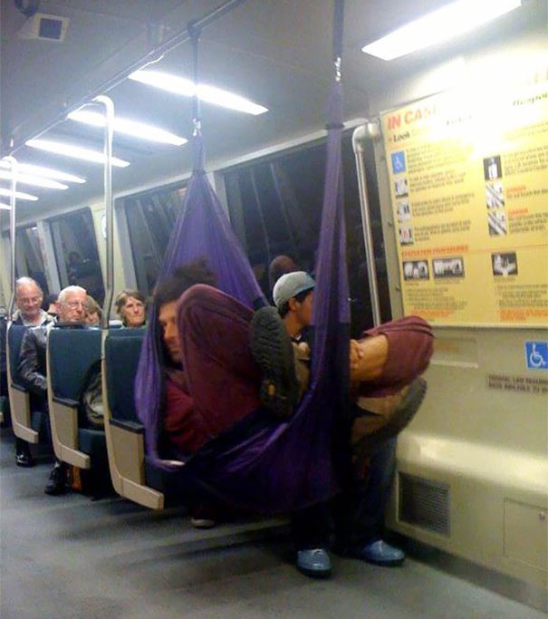 Subway hammock