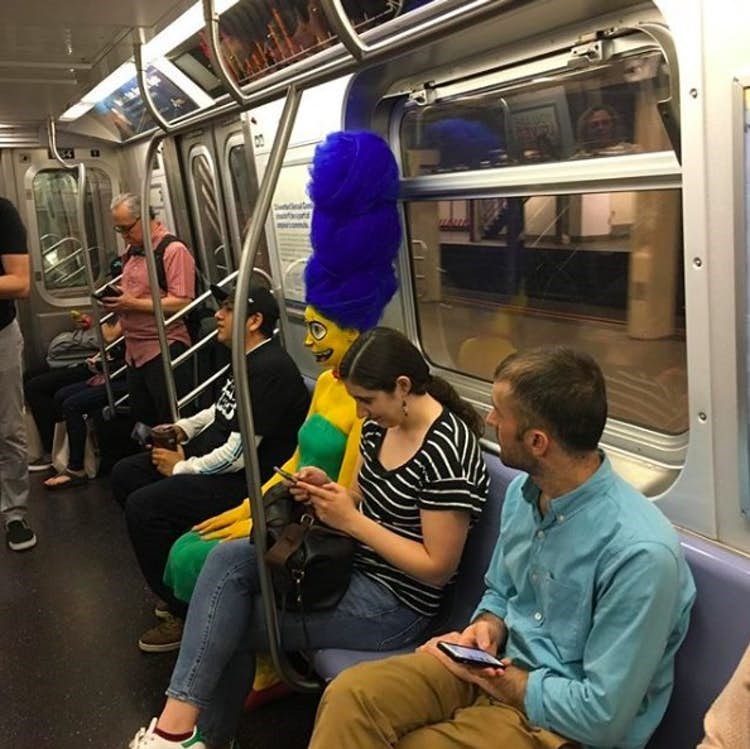 Marge Simpson meets public transport