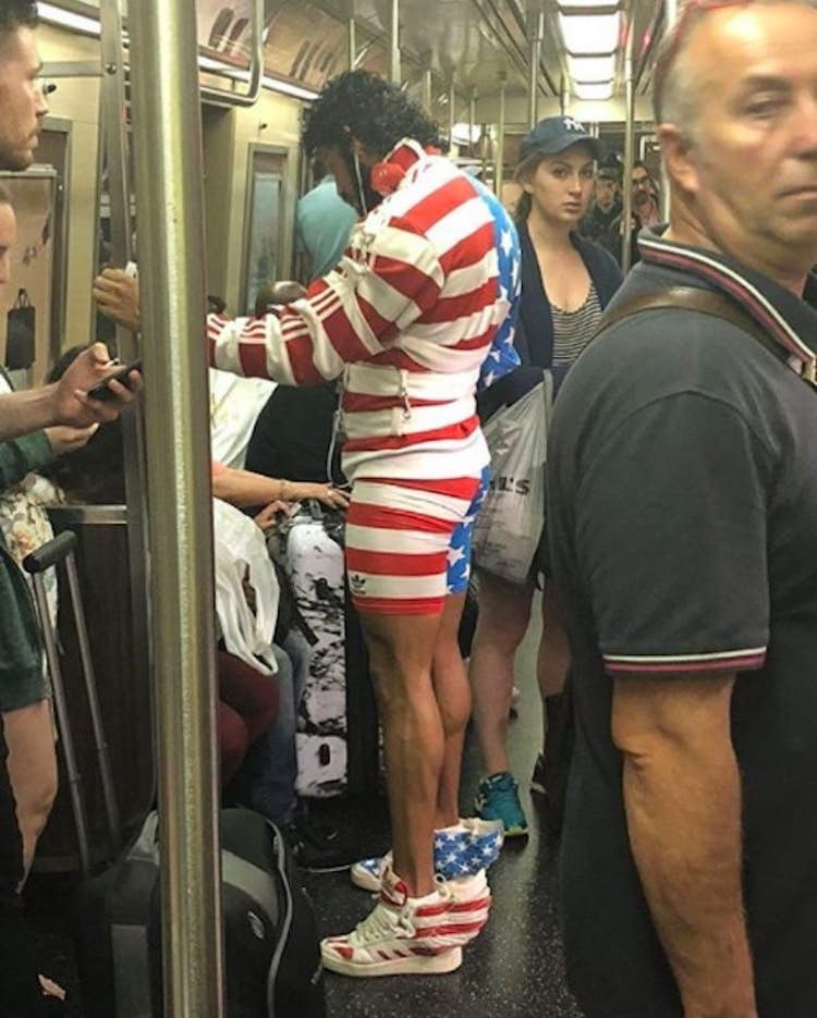 Patriotic commuter