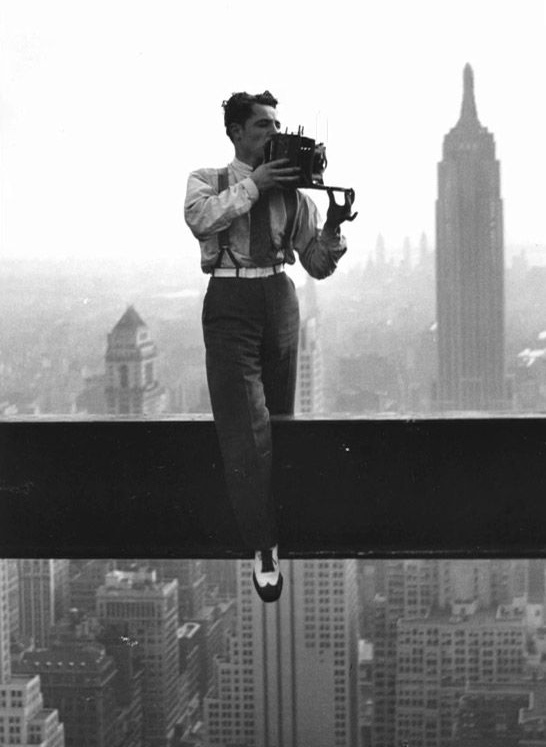 Charles Ebbets on the beam, 1932