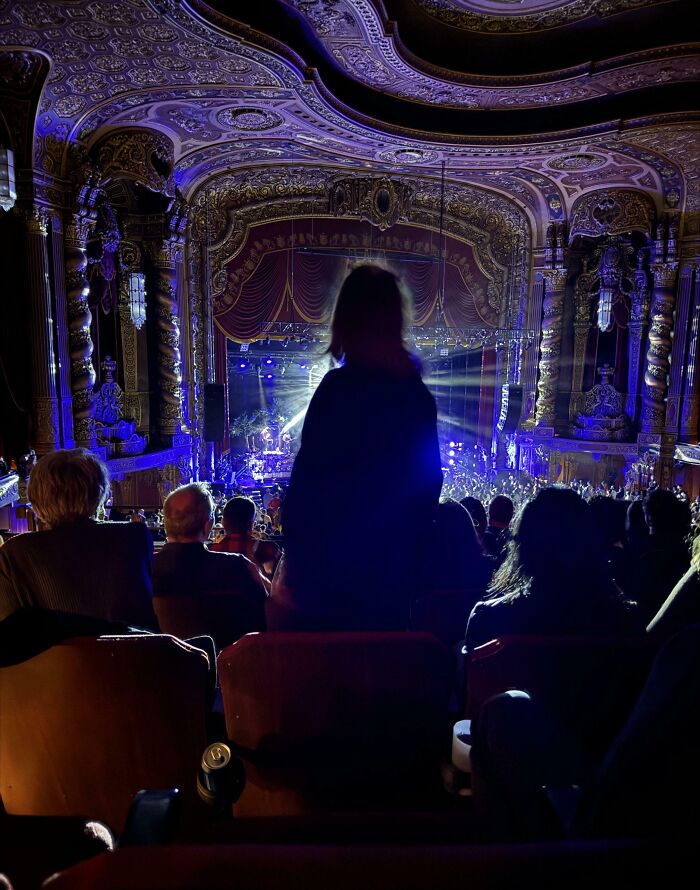 Person standing in show