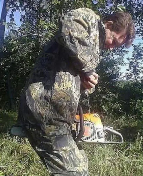 How to not start a chainsaw