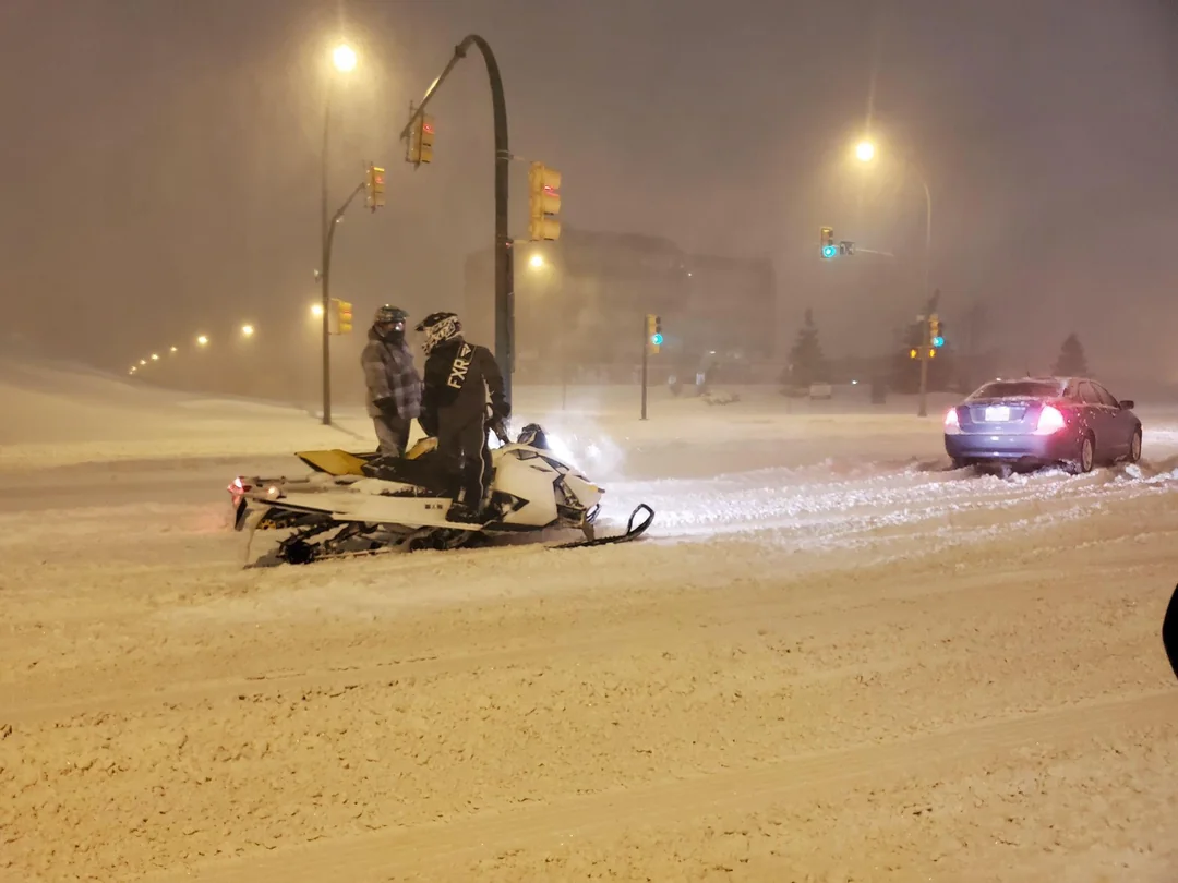Snowmobile here to save the day