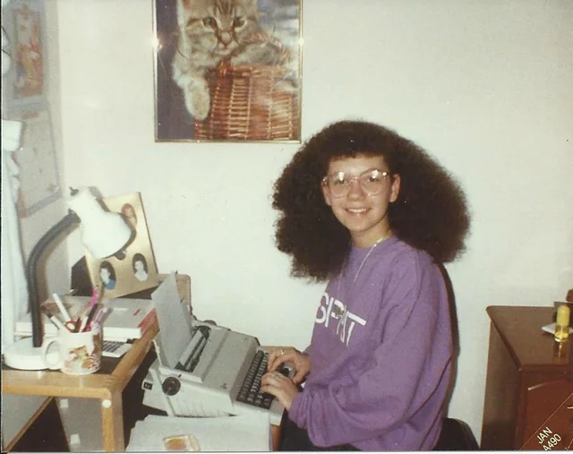 Just a girl and her typewriter