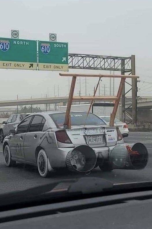 Car Rockin’ What Look Like Mega Turbos