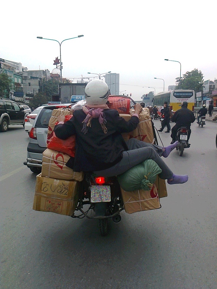 Motorcyclists Carrying Way Too Many Things