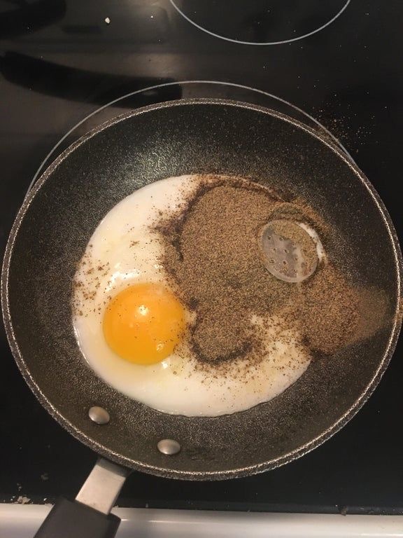 Pepper Falls On The Egg