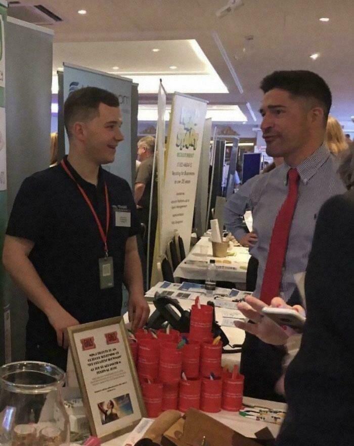 Big man and his little arm