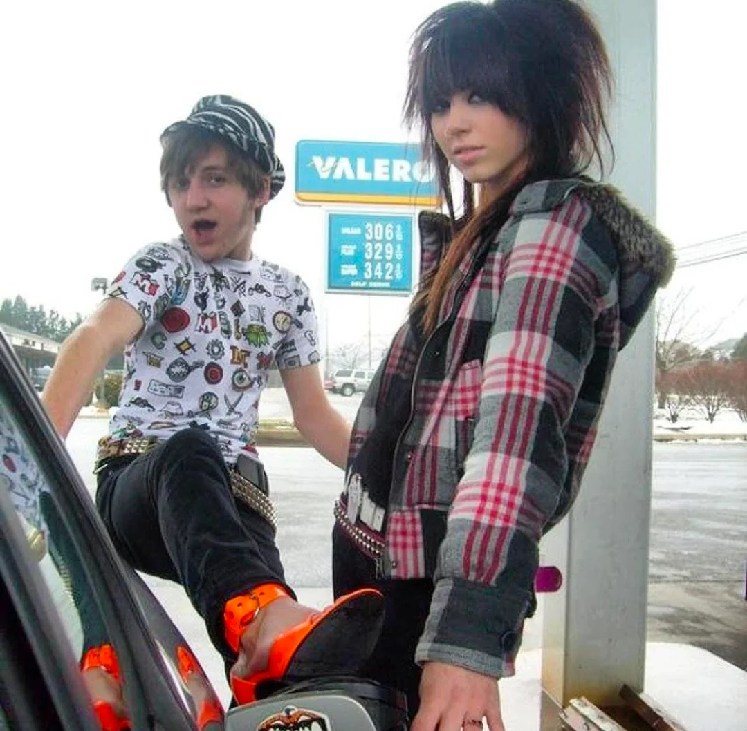 Acting punk in the gas station