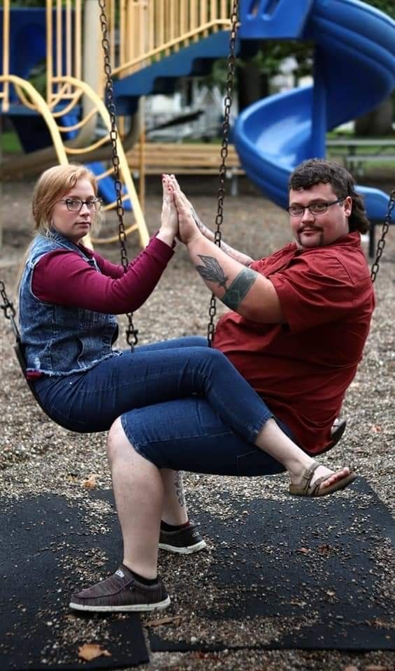 Couple on Swings