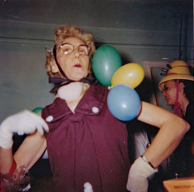 Woman at a Party With by Balloons