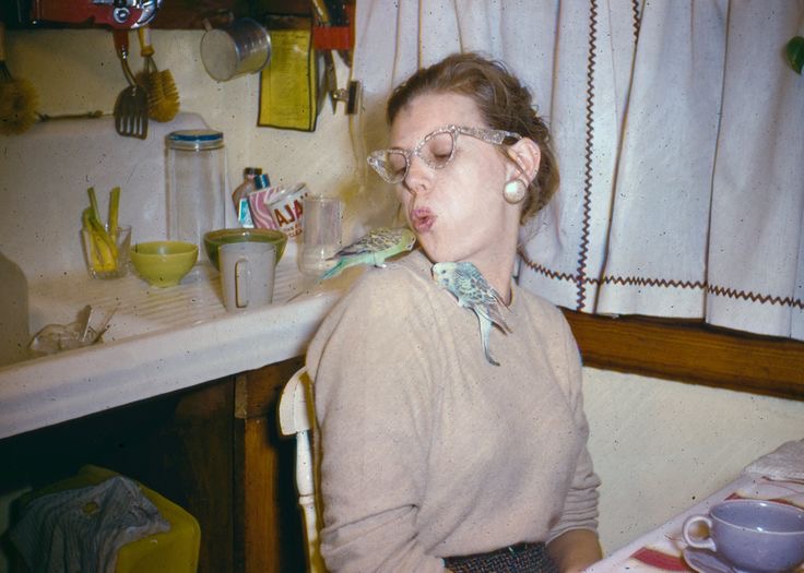 Woman Indoors With a Little Bird