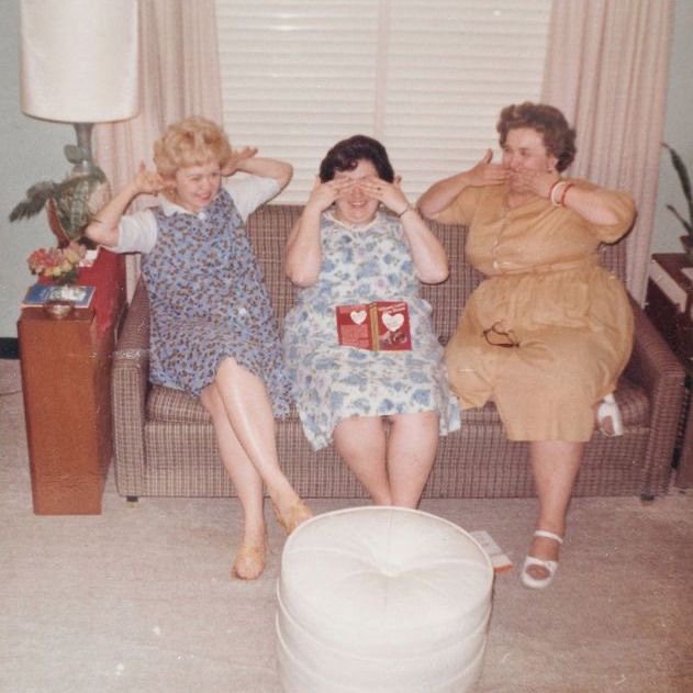 Ladies Doing the Monkey See, Hear, and Speak No Evil Pose